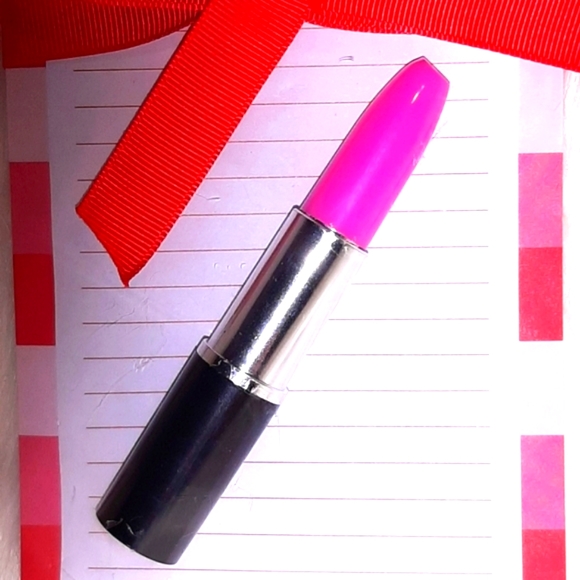 Valentine Day Bow Notepad / Lypstick Pen NWT - Picture 4 of 7
